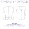Patron Nestor - Gilet- 34/48 - Difficile Patron Nestor - Gilet- 34/48 - Difficile