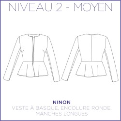 Pattern Ninon - Jacket - 48/56 (US/UK : 16/20, 24/28) - Intermediate