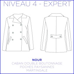 Patron du caban Nour - du 34 au 48 - Niveau Expert