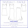 Simplement, it is the sewing pattern of a skirt and tank top set. Simplement, it is the sewing pattern of a skirt and tank top set.