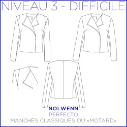 Pattern Nolwenn jacket - US/UK: 2/6, 16/20 - Level Advanced