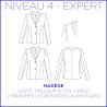 Pattern Nadege jacket - US/UK: 4/8, 12/16 - Level Expert Pattern Nadege jacket - US/UK: 4/8, 12/16 - Level Expert