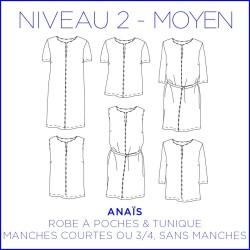 Anaïs : 1 patron / 6 possibilités pour un look intemporel et féminin