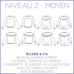 1 patron / 8 possibilités pour un look féminin et déclinable à l'envie