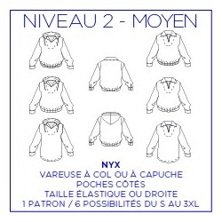 Patron de couture de la vareuse Nyx, un basic moderne, confortable